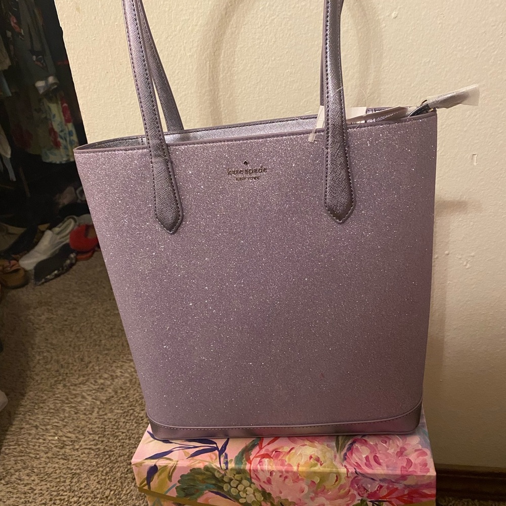Kate Spade tinsel tote bag